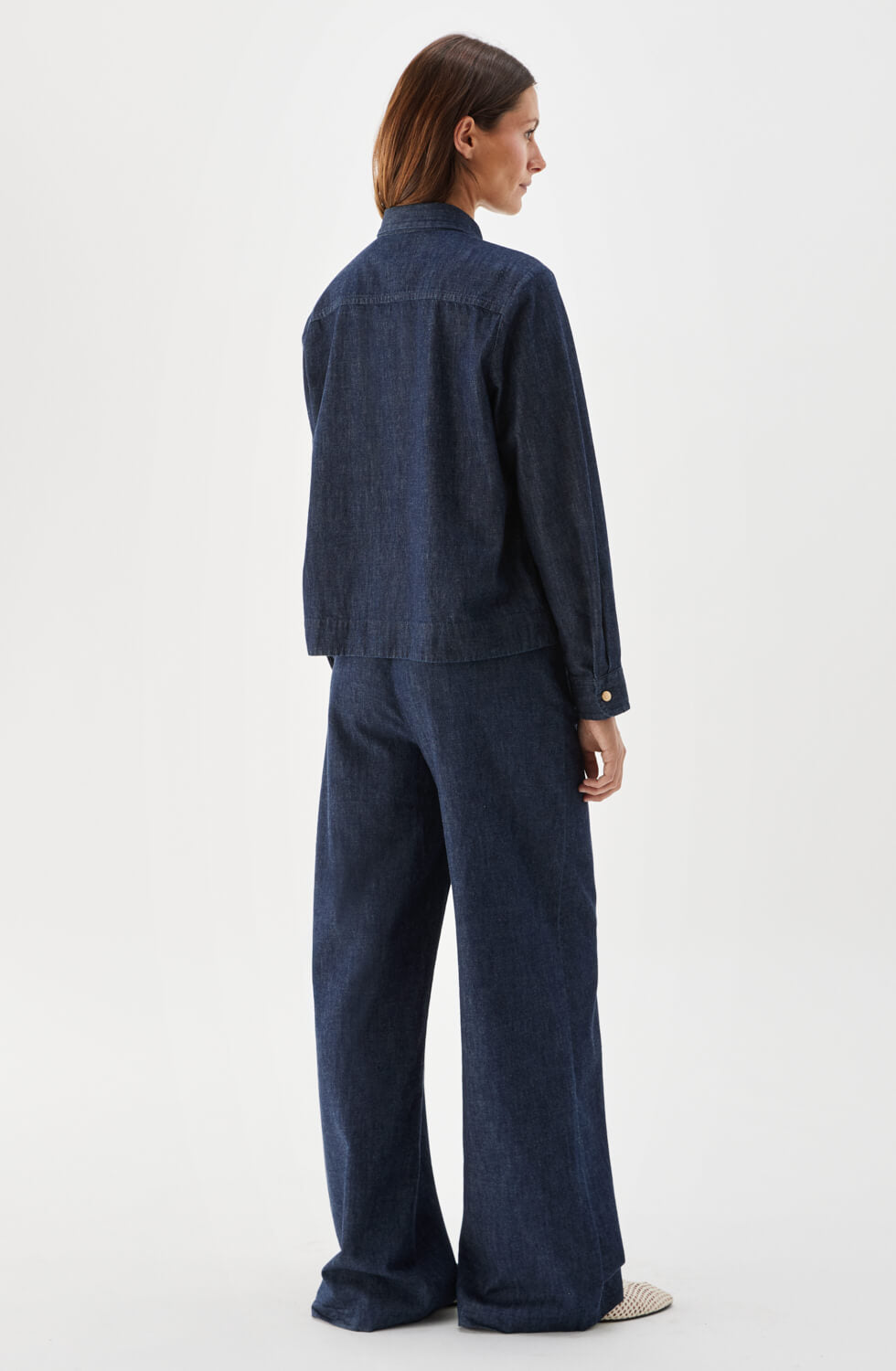 Poppy jeansskjorta mörkblå denim