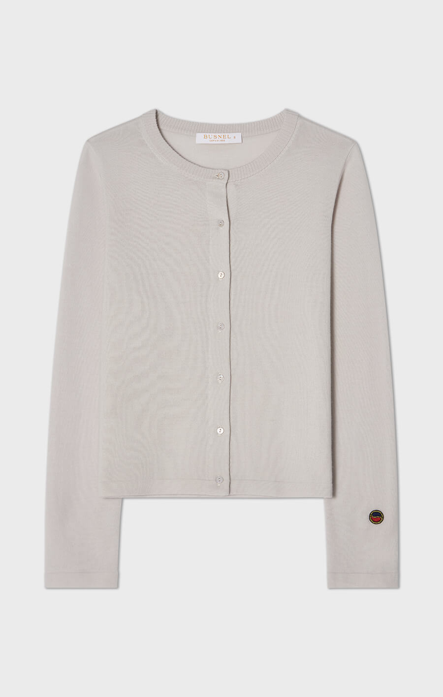 Presley kofta i merinoull ljusgrå