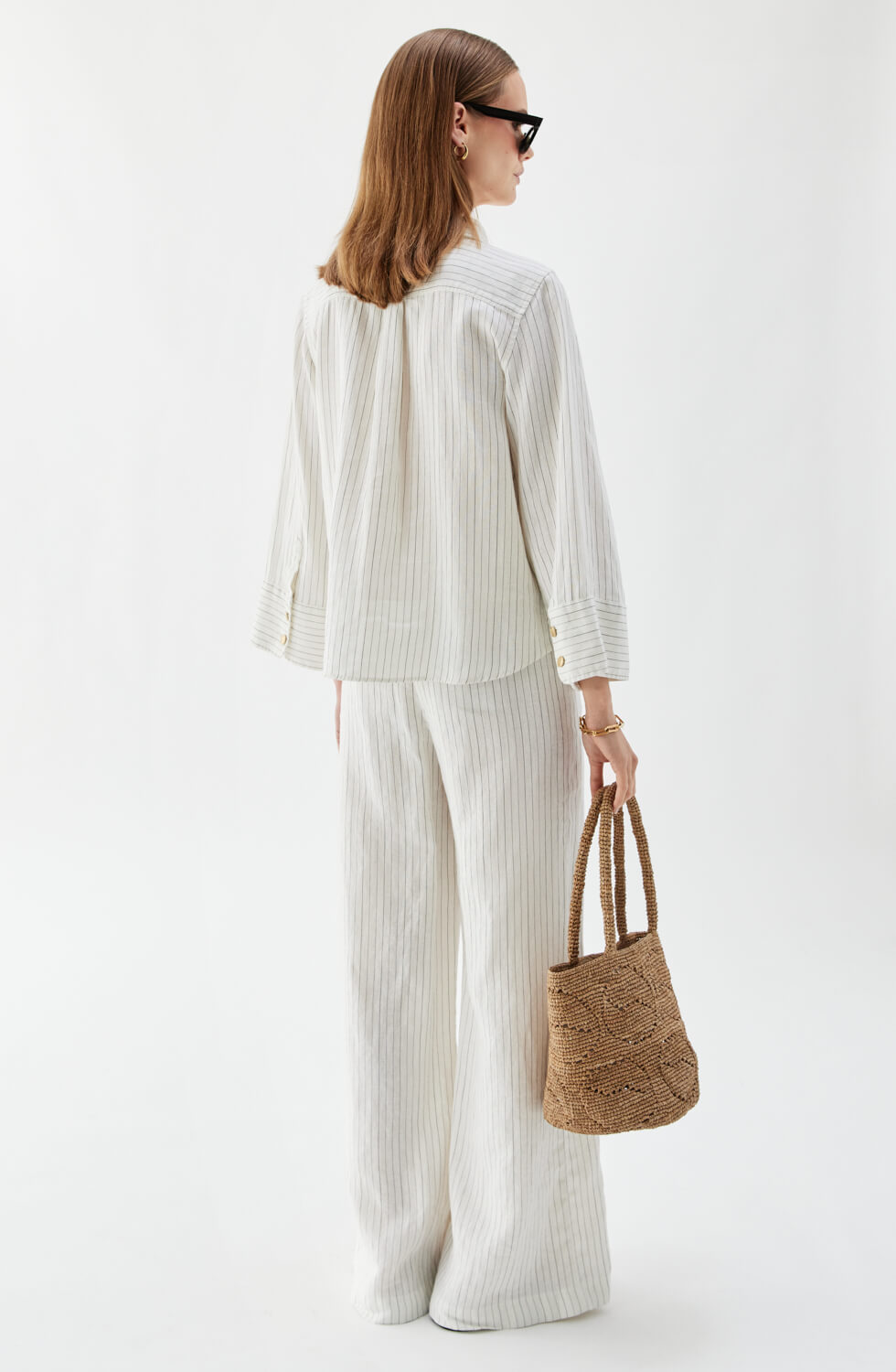 Romy Striped Shirt Ecru/Black