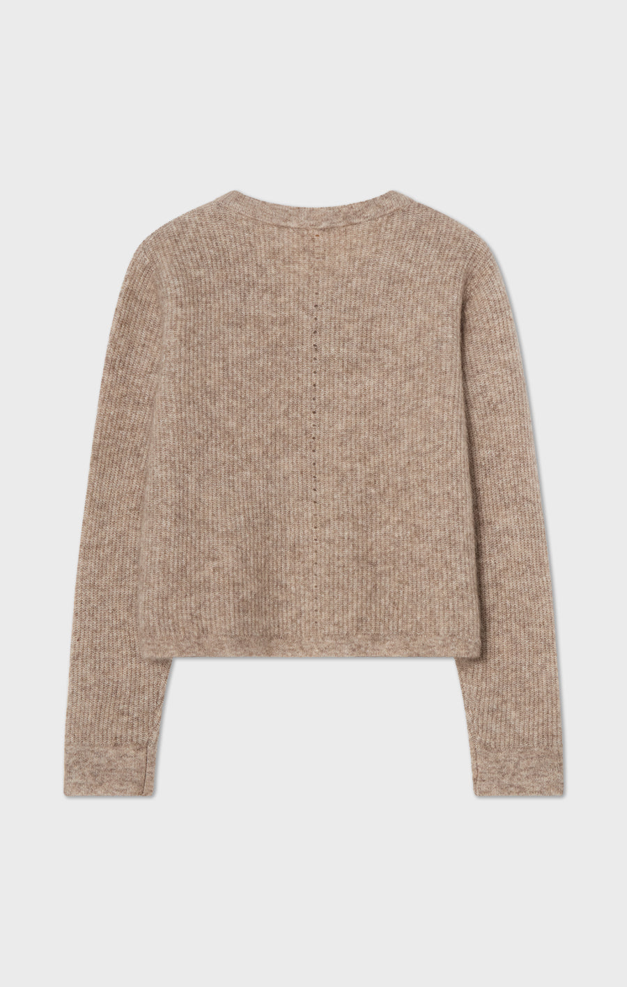 Sienna ribbstickad kofta Beige