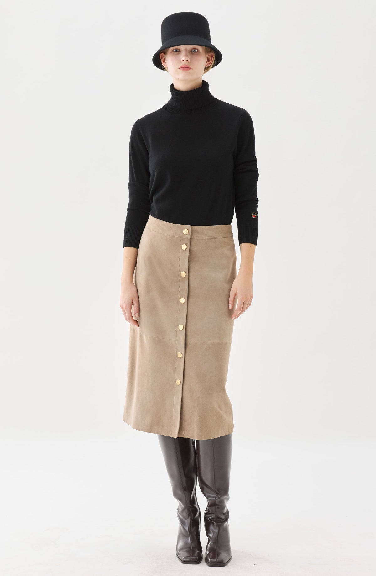 Sabrina Suede Skirt Sand