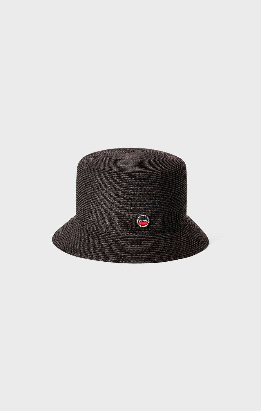 Tina Paper Straw Bucket Hat Black