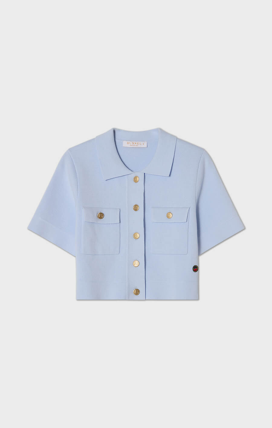 Valery kort jacka i bomull ljusblå
