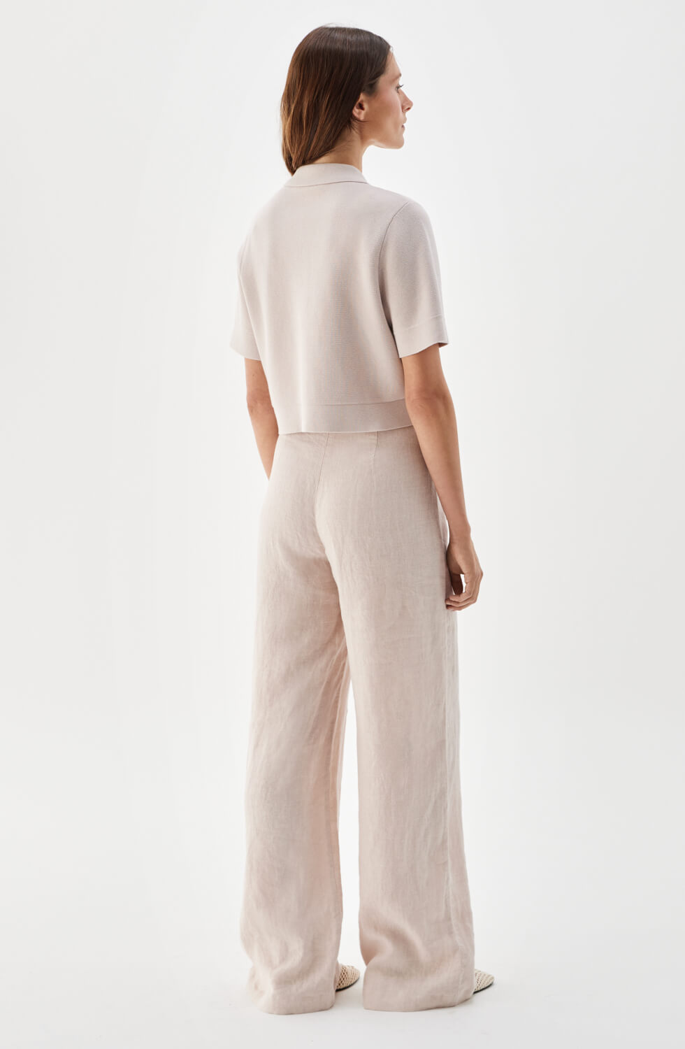 Valery kort jacka i bomull ljusrosa