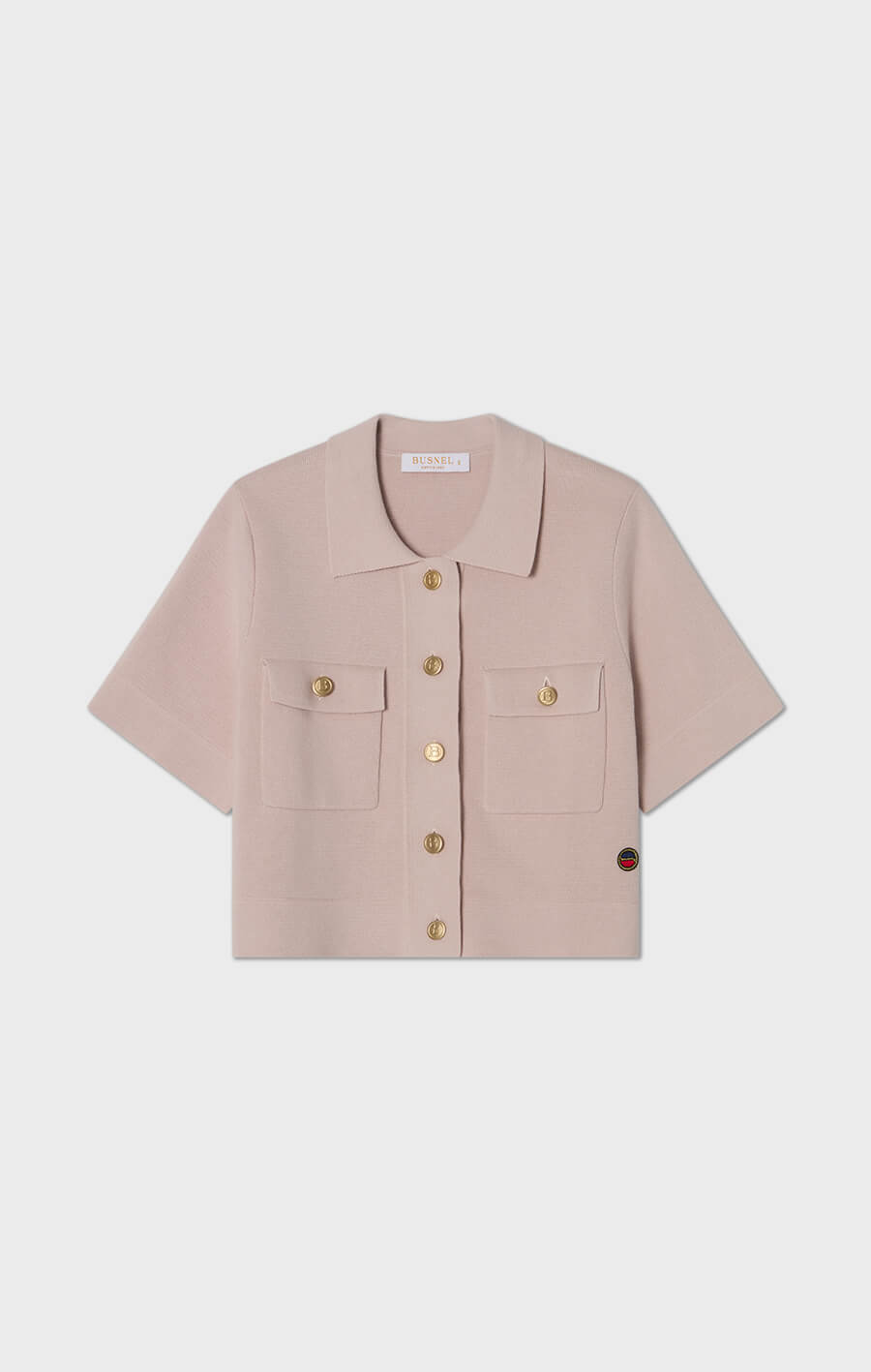 Valery kort jacka i bomull ljusrosa