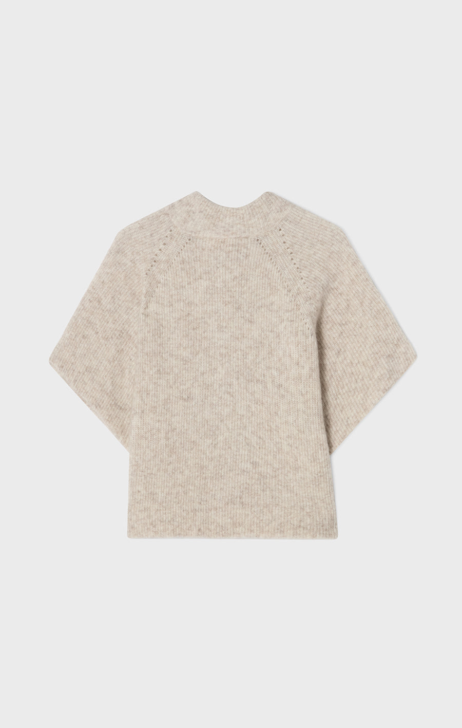 Vilanie Short-Sleeve Mohair Cardigan Sandstorm