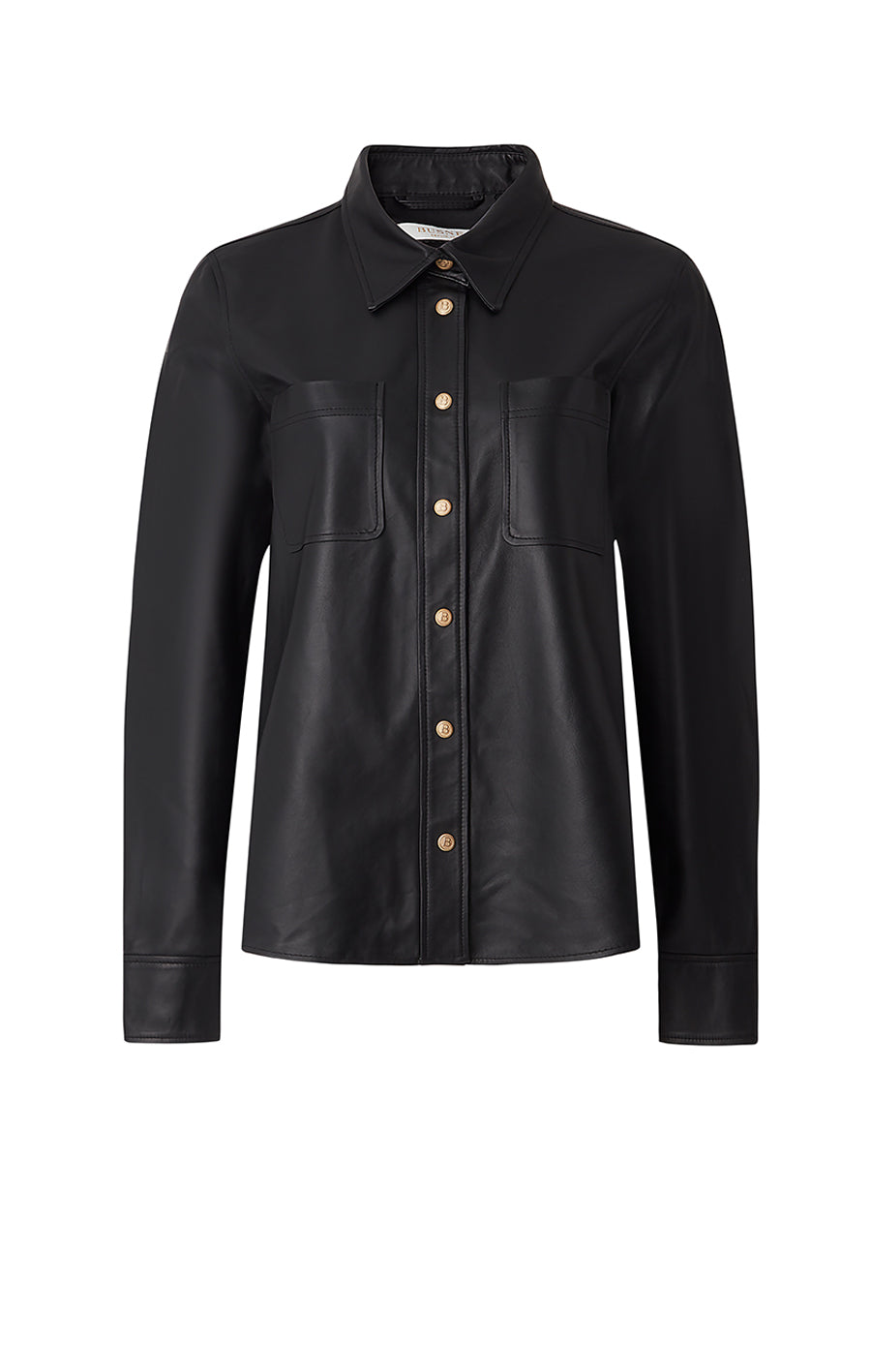 Alizee Leather Shirt Black