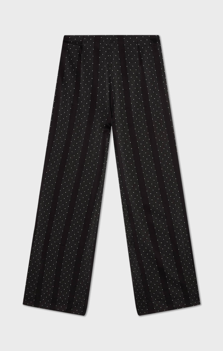 Andy Printed Silk Trouser Black/Ecru