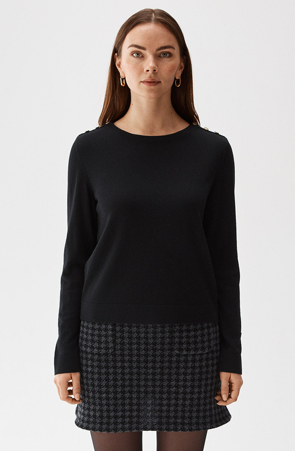 Busnel - Annika Top Black - Merino Wool Sweater