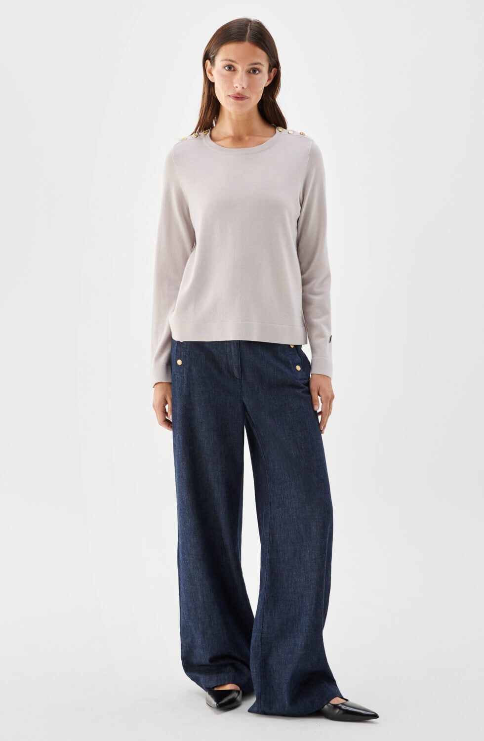 Annika Merino Wool Top Light Rose