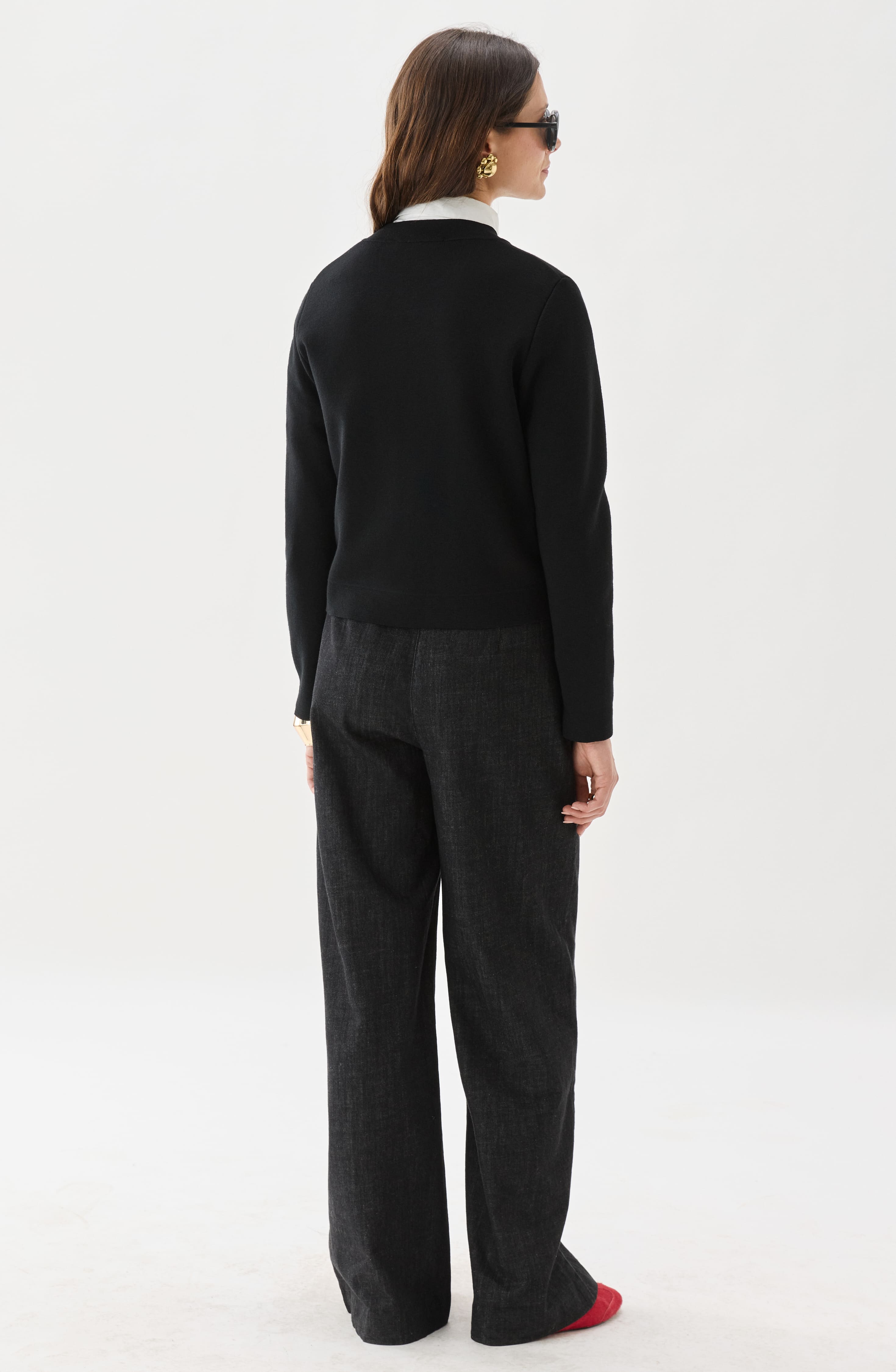 Aria Merino Wool Cardigan Black