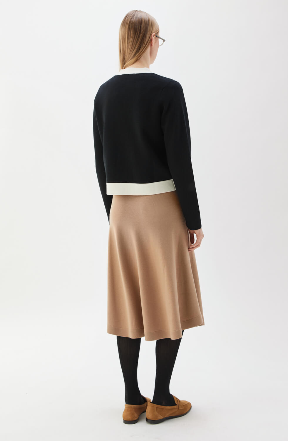 Aria Cardigan Black/Ecru