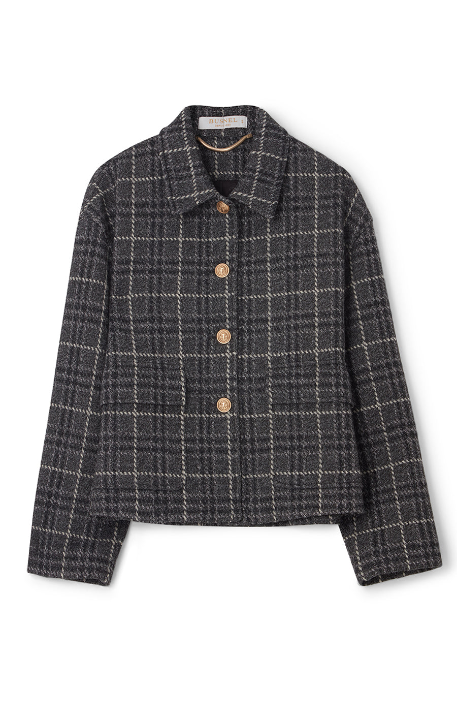 Becky Jacket Grey Melange Check