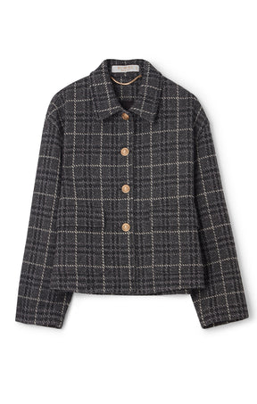 Becky Jacket Grey Melange Check