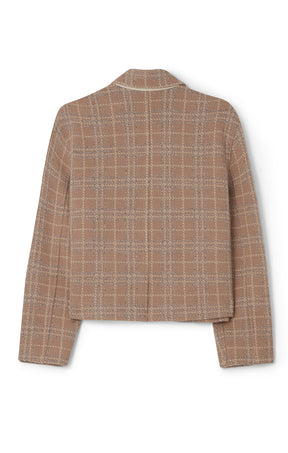 Becky Jacket Toffee Check