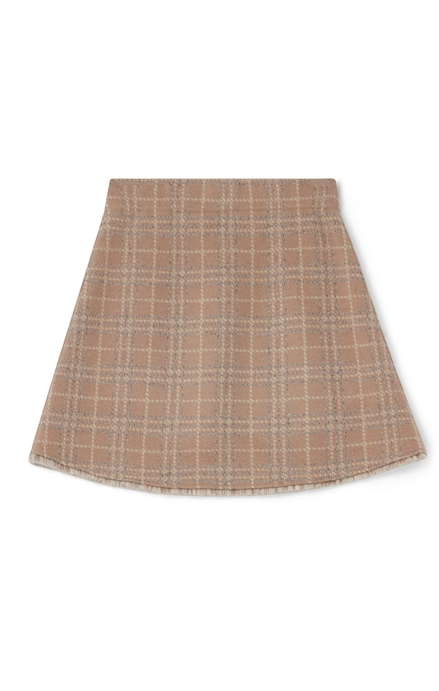 Bessie Skirt Toffee Check