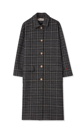 Bibi Coat Grey Melange Check