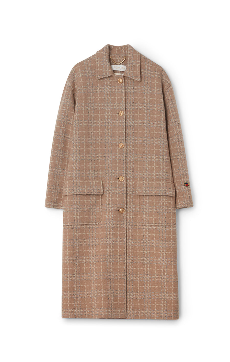 Bibi Coat Toffee Check