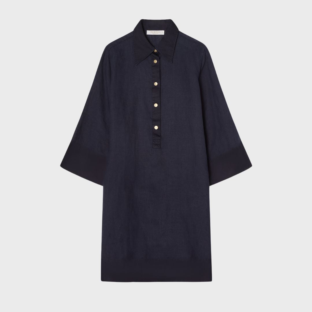 Busnel linen collection. Marine linen dress