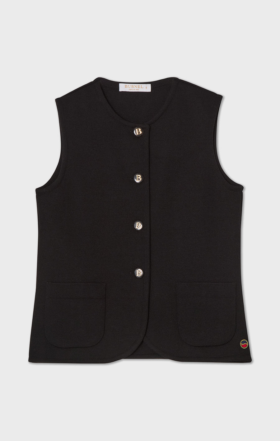 Colette Short Knitted Vest Black