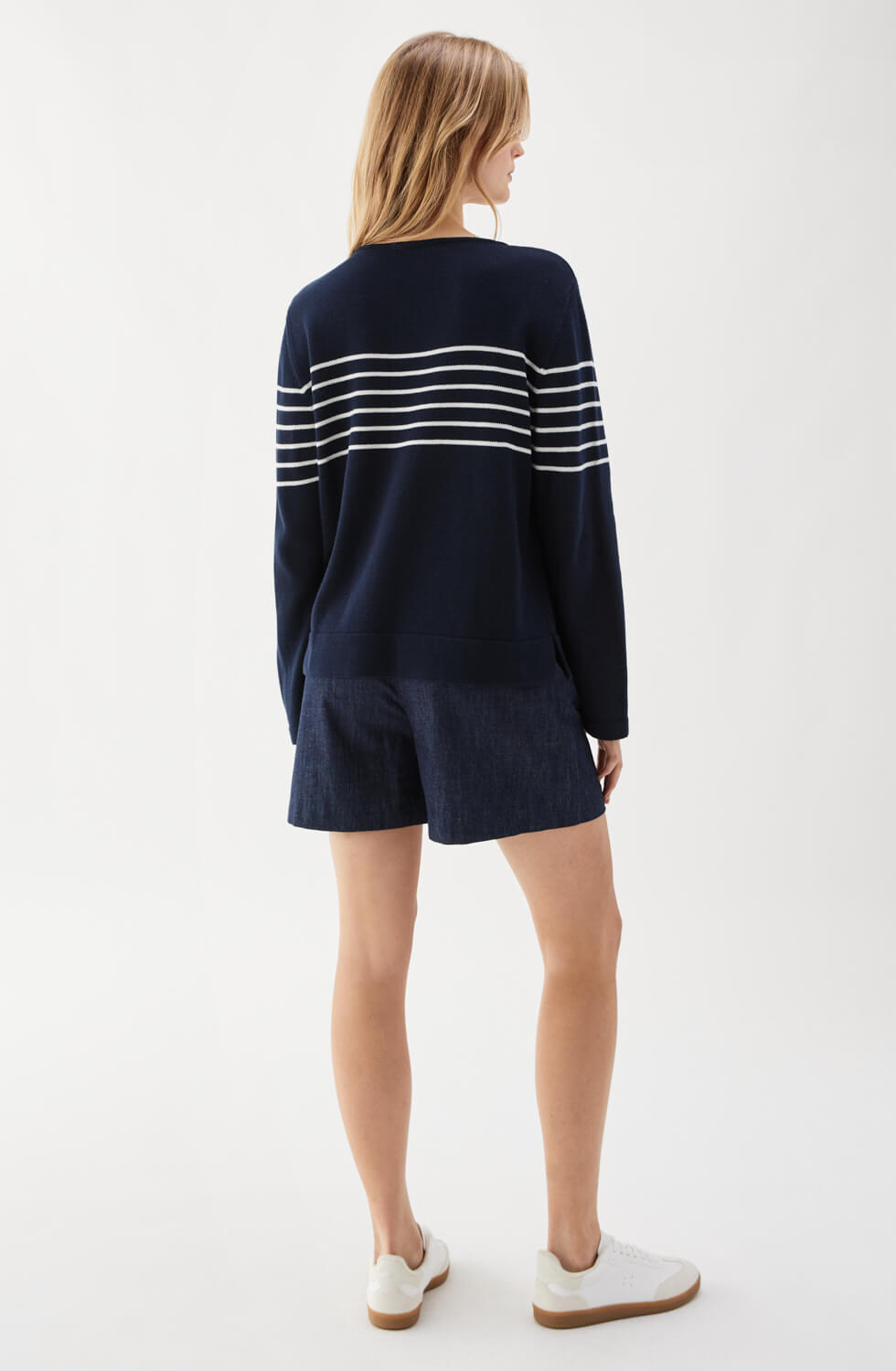 Carrie Sweater Marine/Ecru