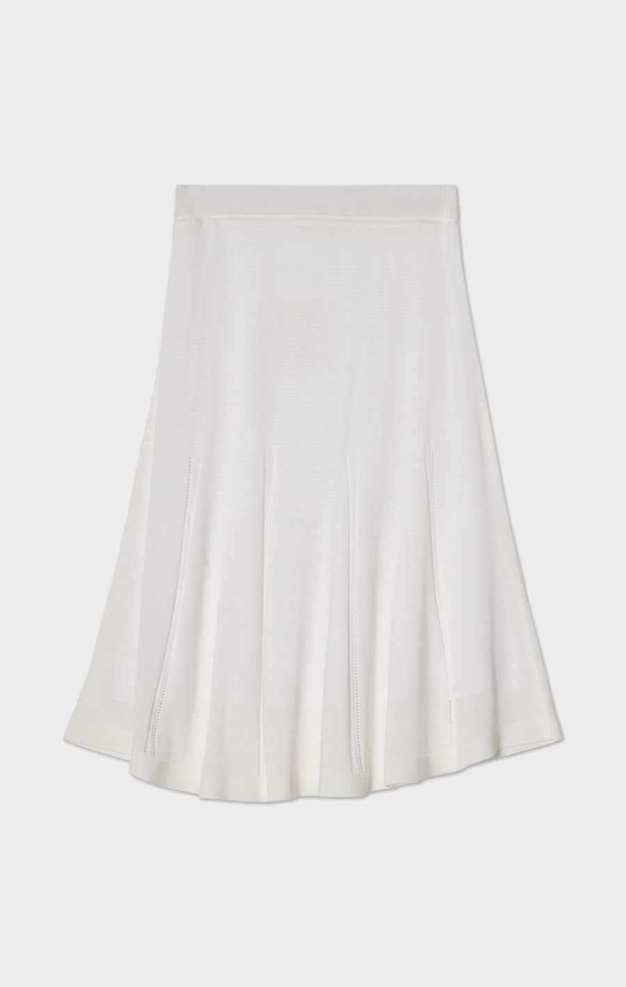 Della stickad midikjol crèmevit