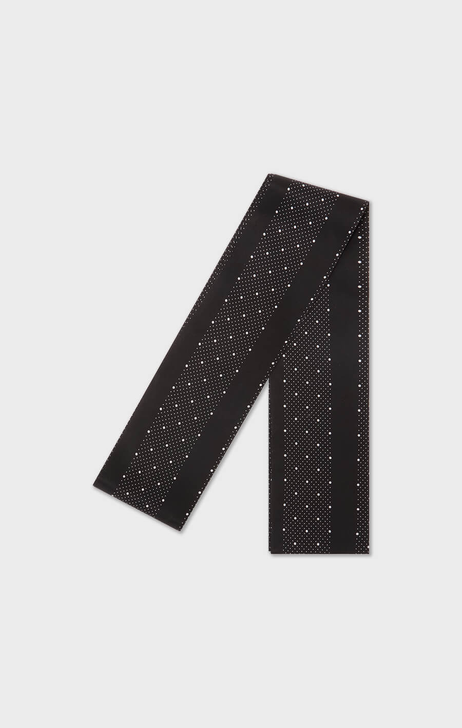 Elisabeth Printed Silk Scarf Black/Ecru
