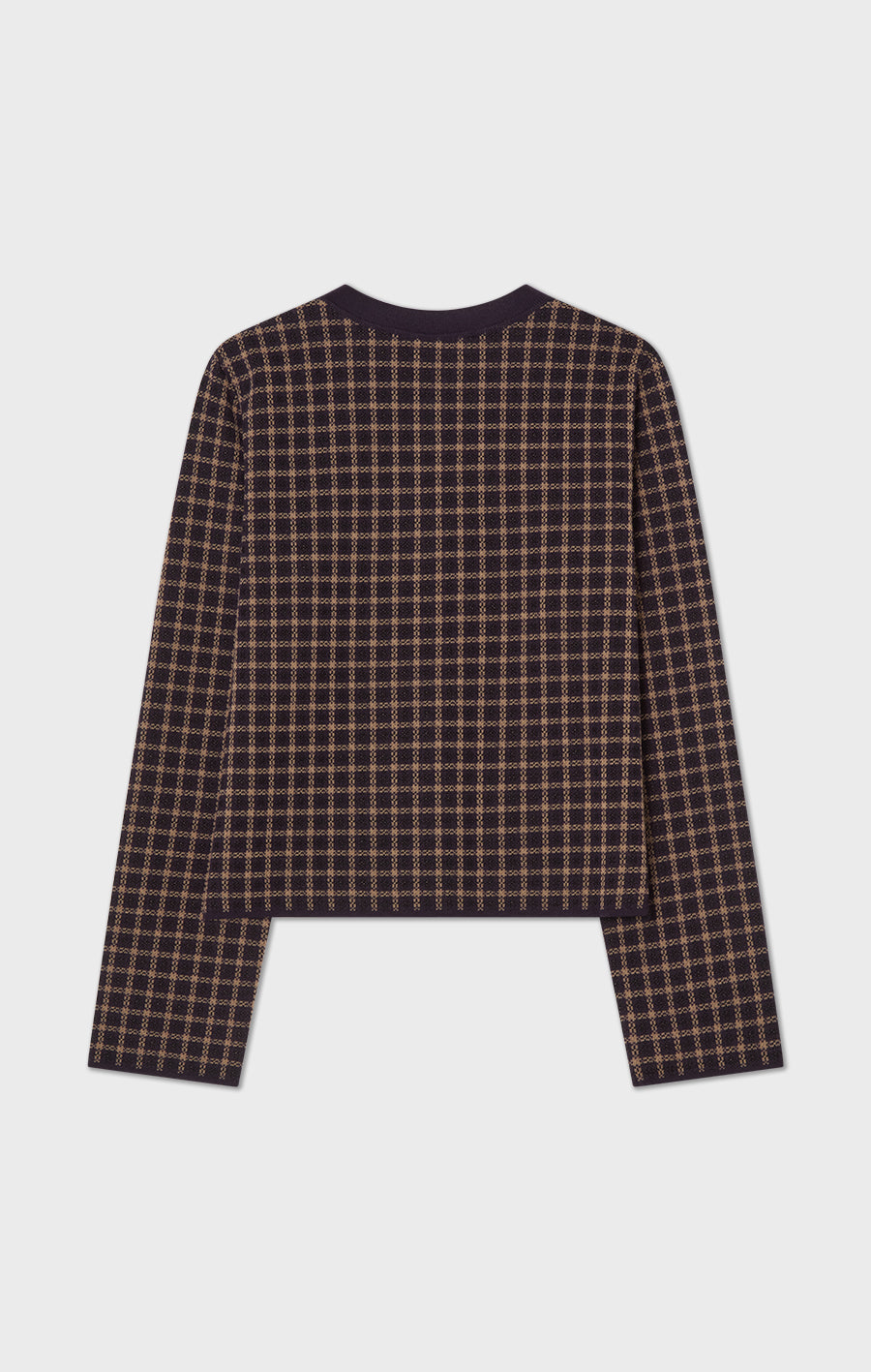 Elle Short Jacket Pepita Prune