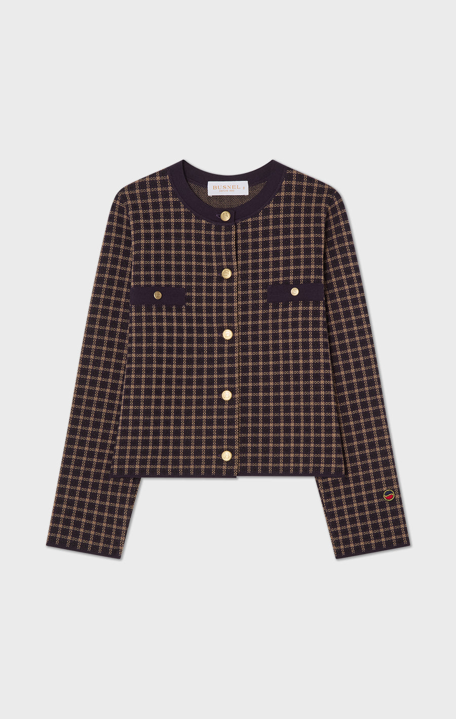 Elle Short Jacket Pepita Prune