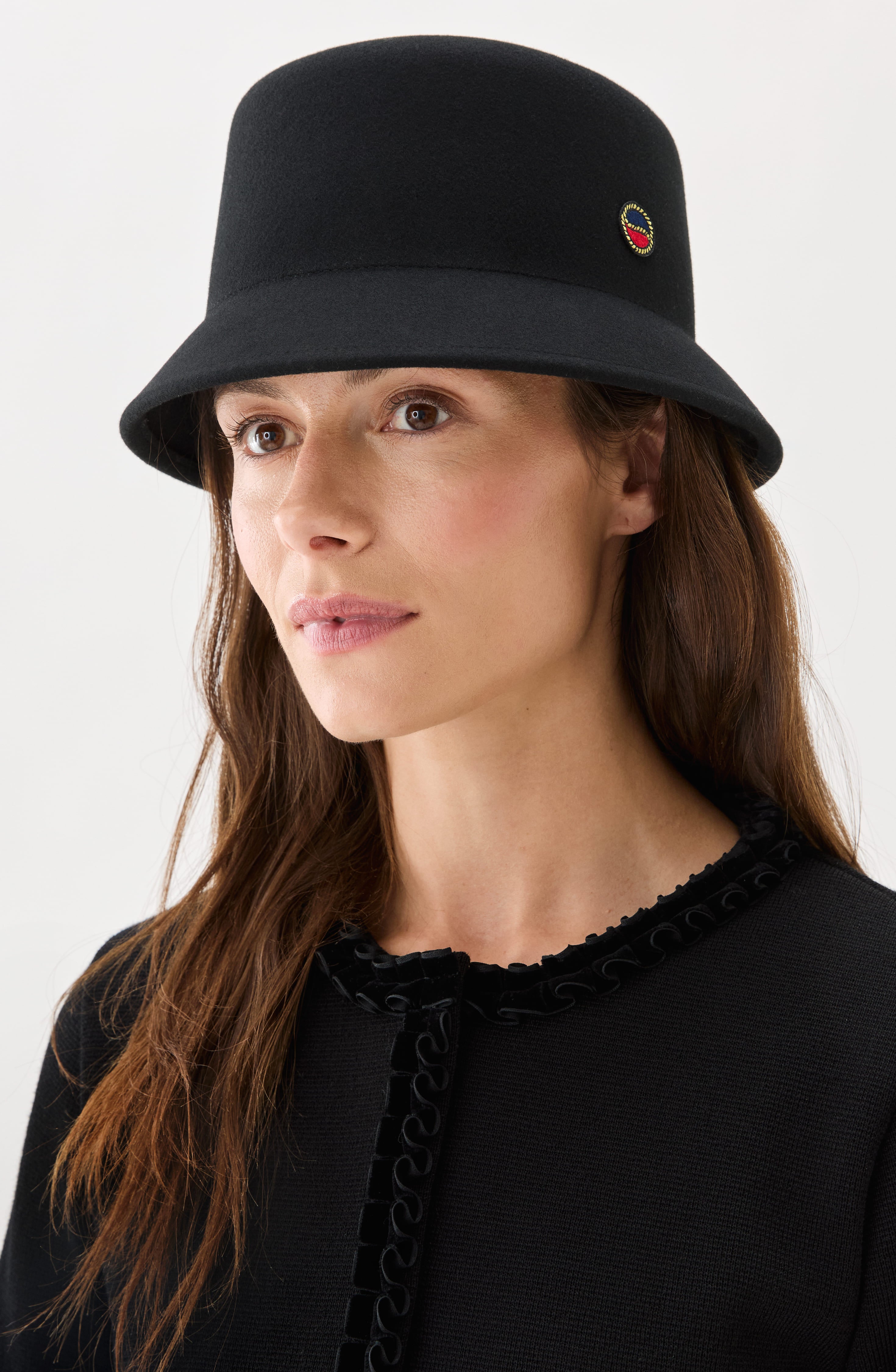 Tina Felted Bucket Hat Black