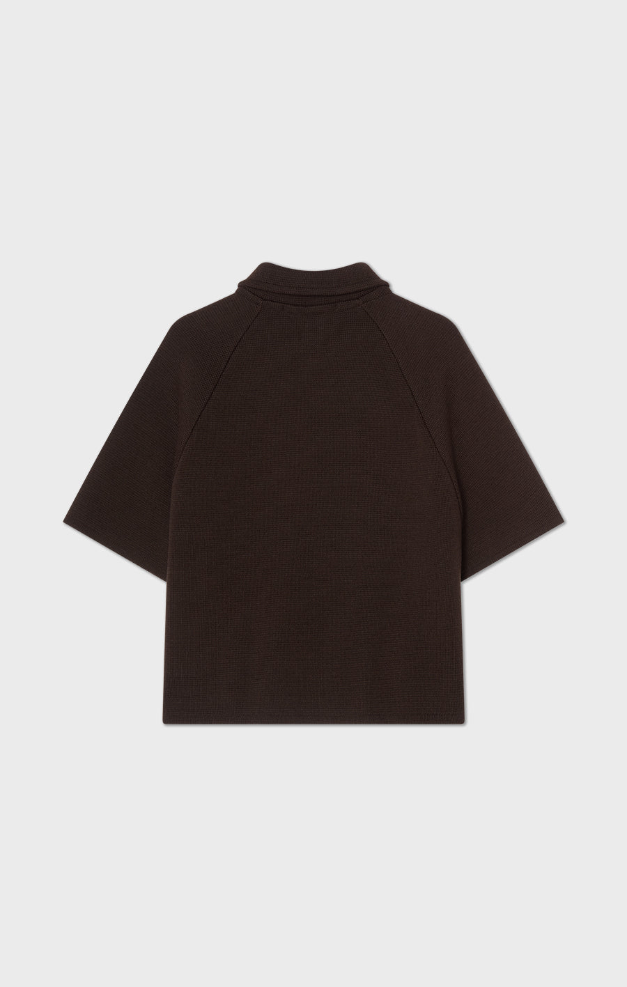 Gertrude Short Wool Cape Chocolate