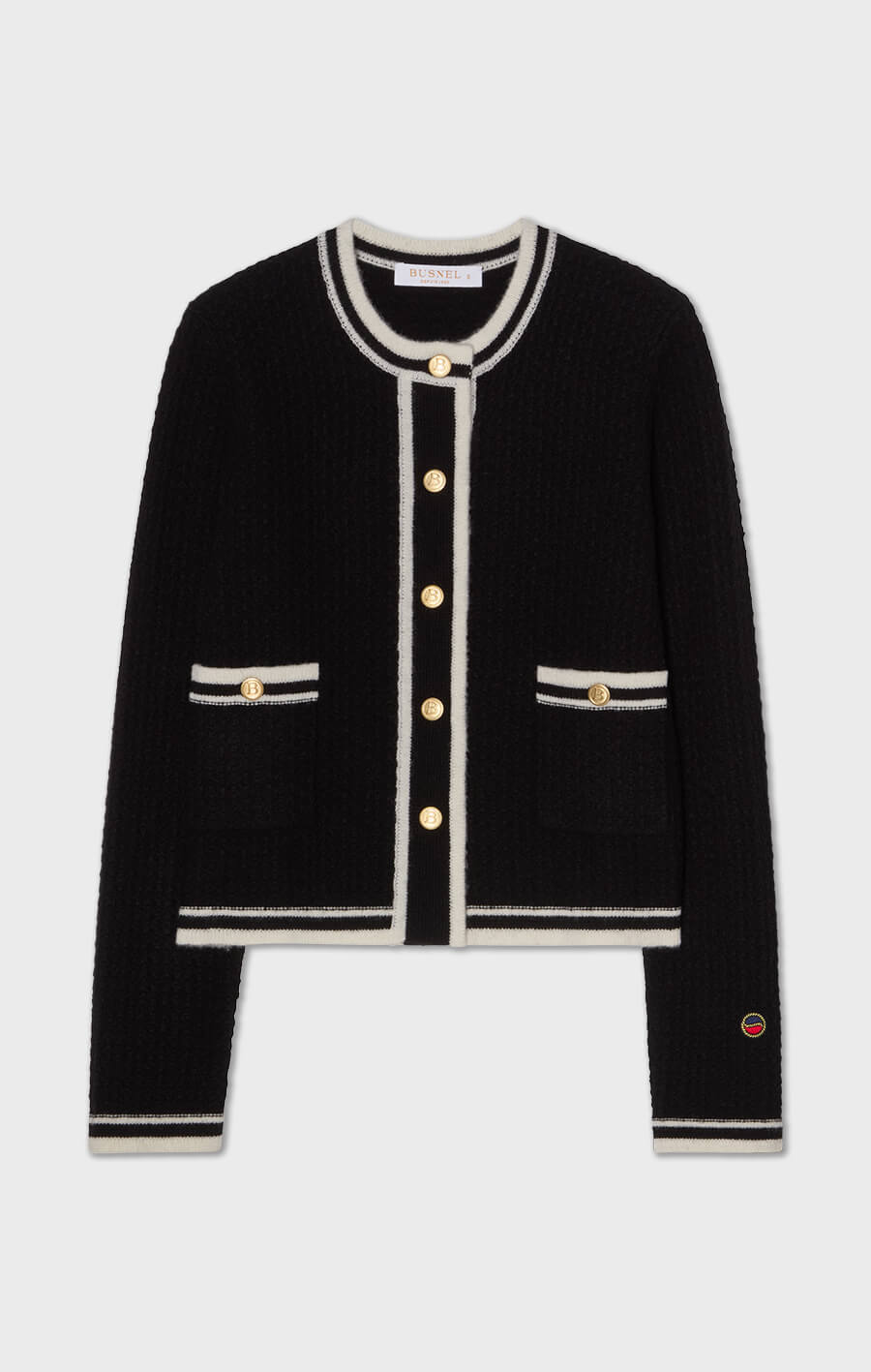 Gweneth Jacket Contrast Black/Ecru