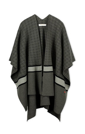 Garnette Poncho Black/Olive