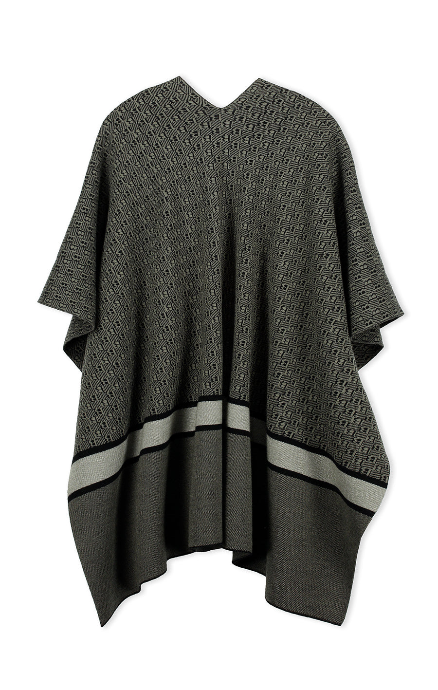 Garnette Poncho Black/Olive