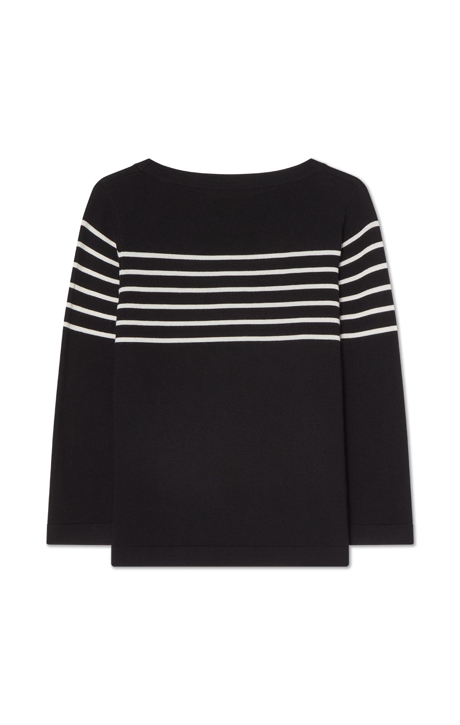 Helen Striped Top Black/Ecru