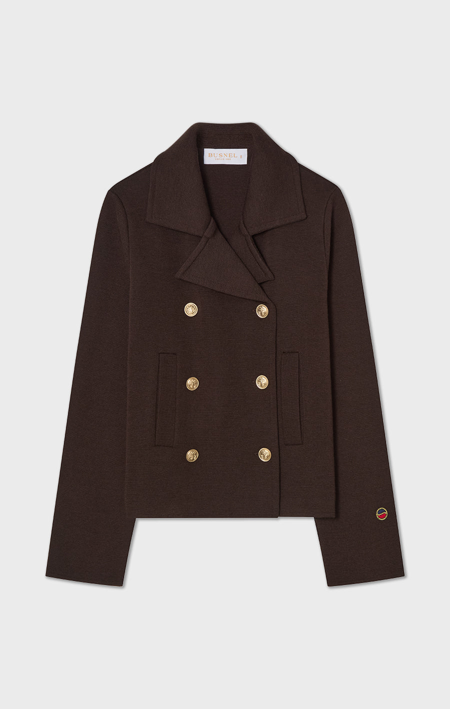 Indra Knitted Wool Jacket Chocolate
