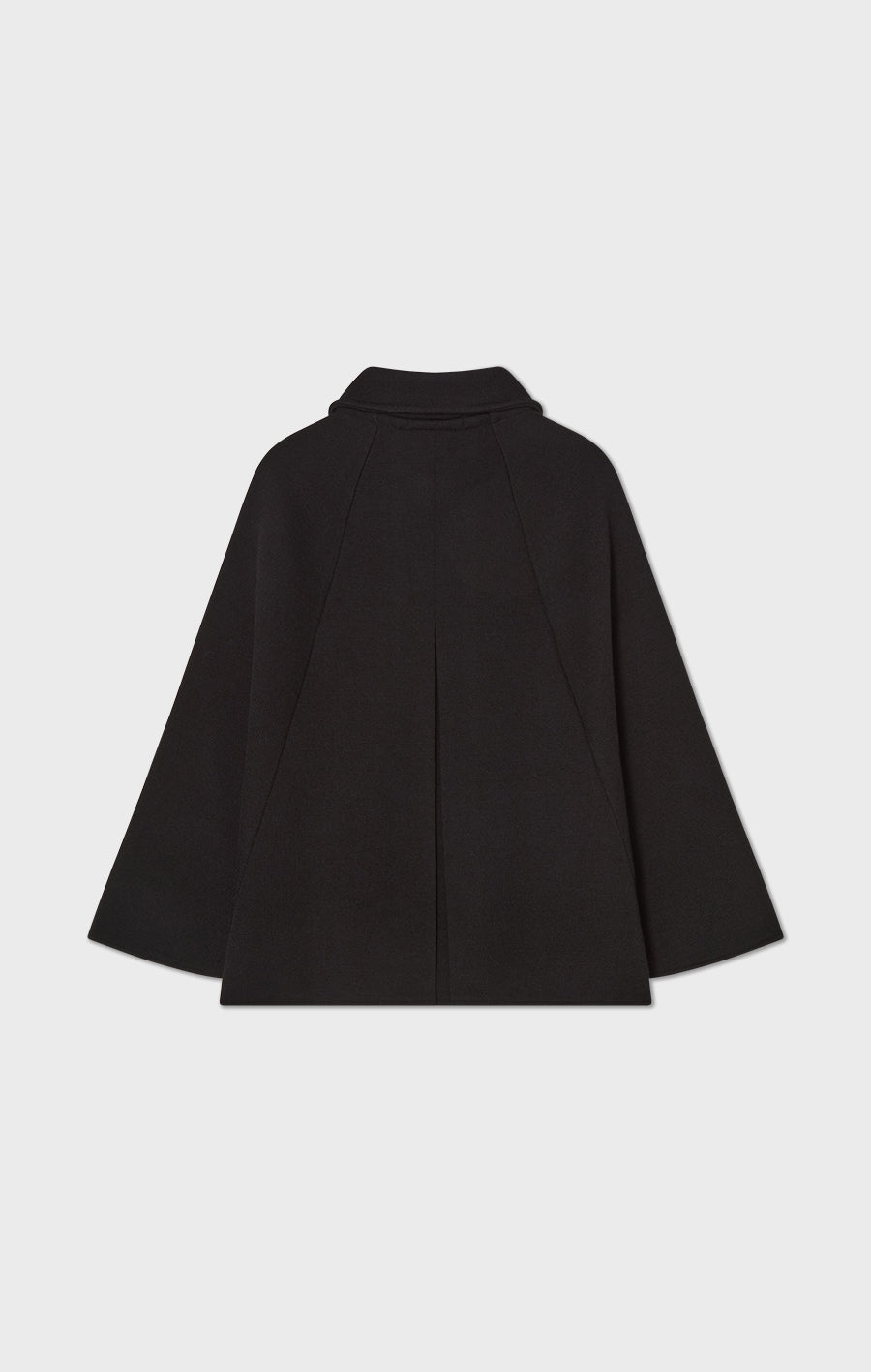 Isa Knitted Wool Cape Black