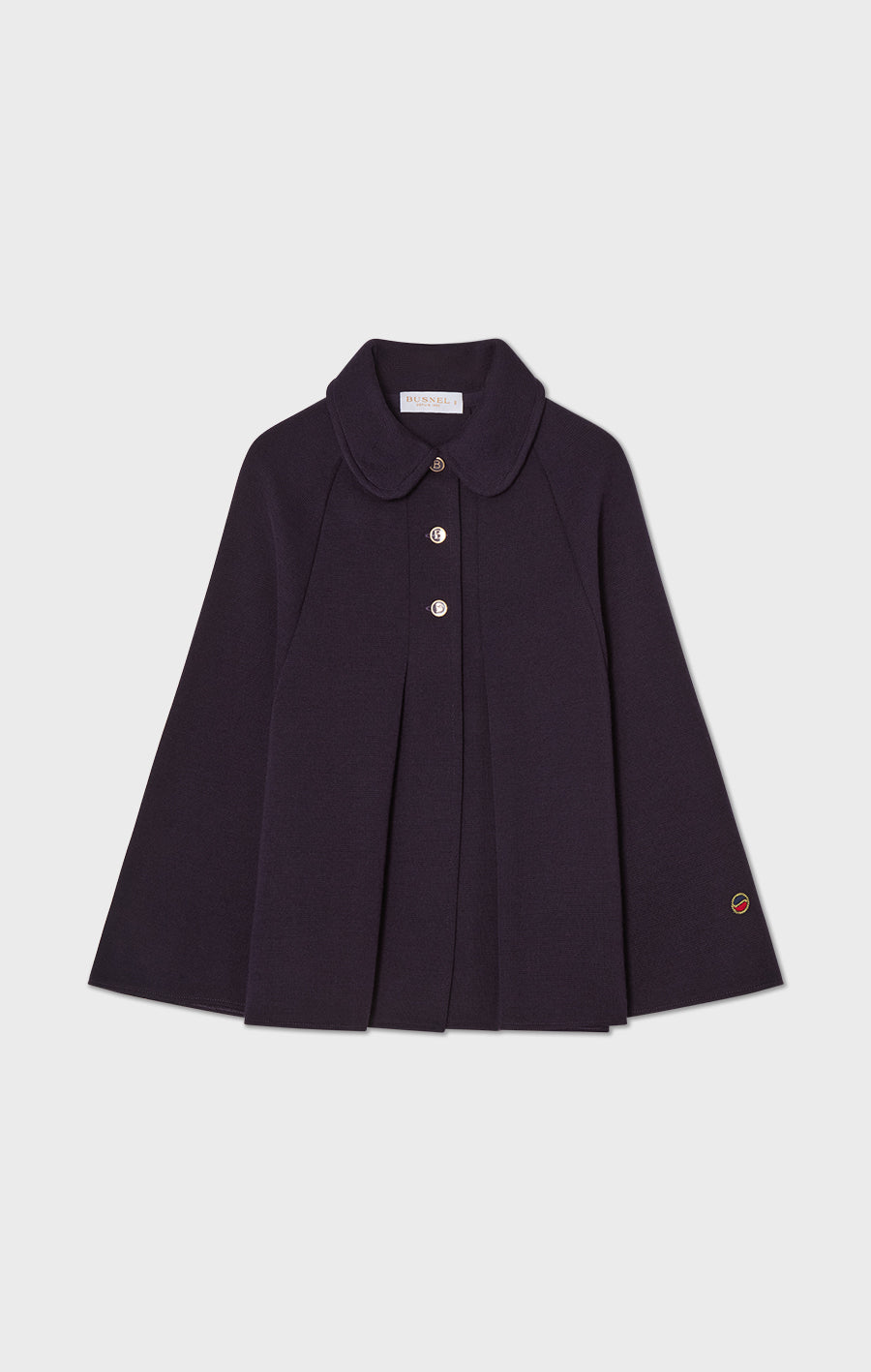 Isa Knitted Wool Cape Prune
