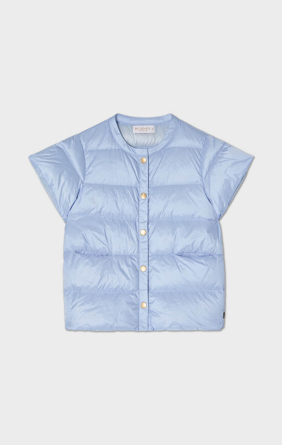 Indie Short Sleeved Down Vest Ice Blue