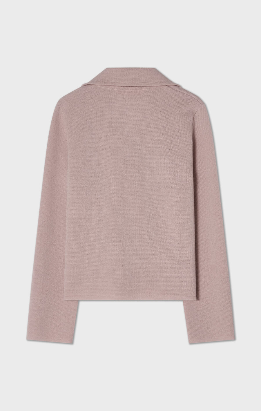 Indra stickad jacka i ull ljusrosa