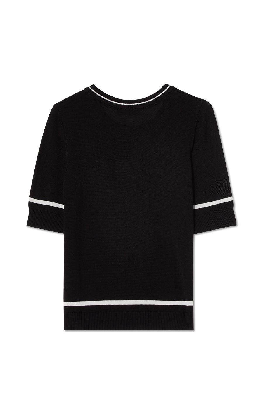 Karla Contrast Top Black/Ecru