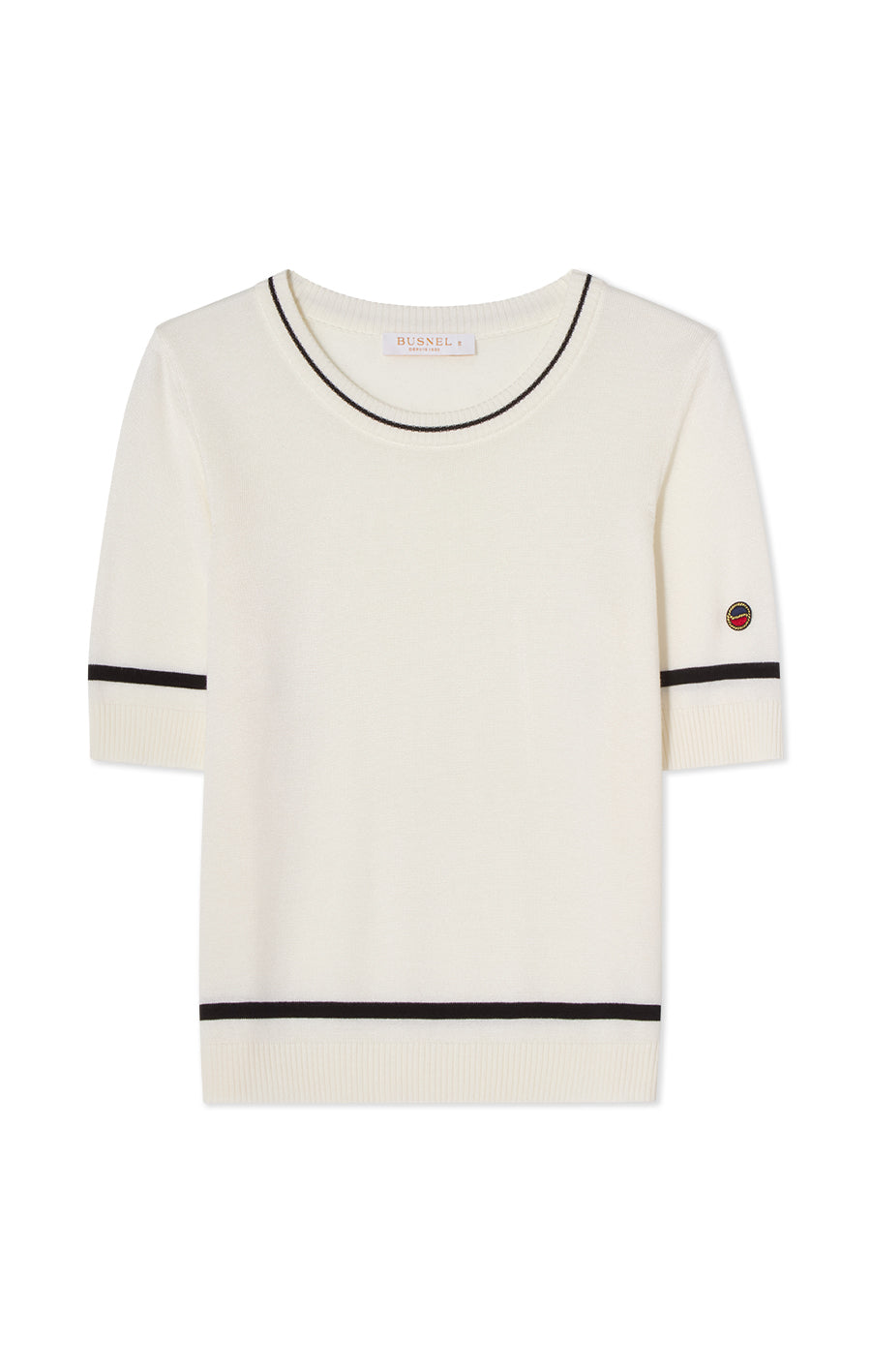 Karla Contrast Top Ecru/Black