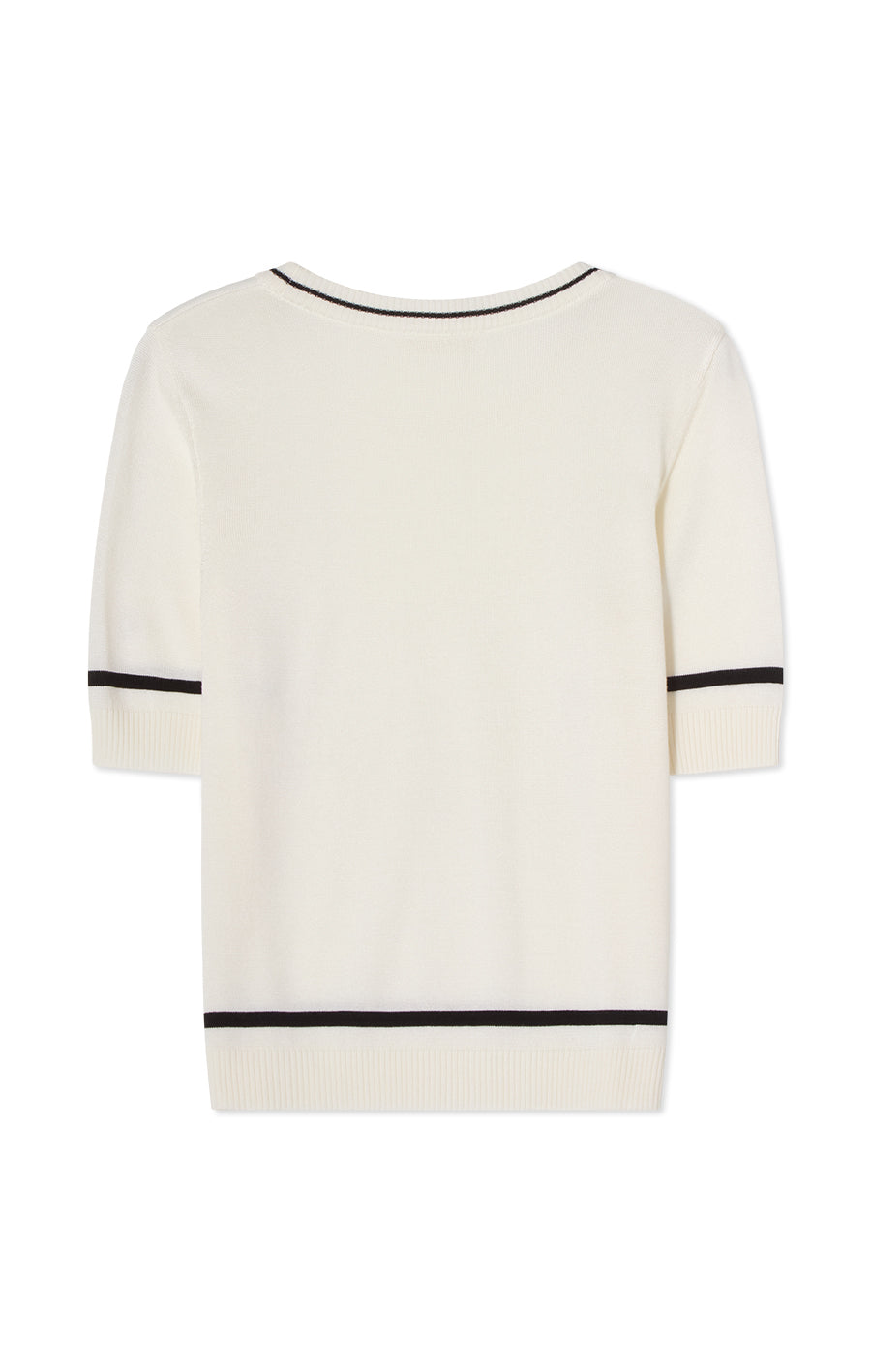 Karla Contrast Top Ecru/Black