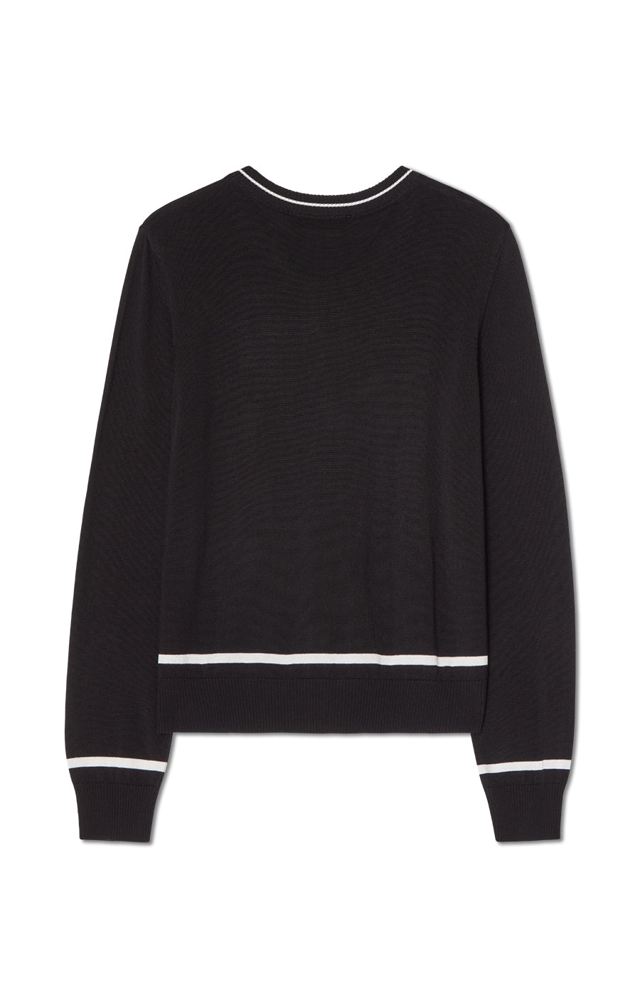 Kim Contrast Cardigan Black/Ecru