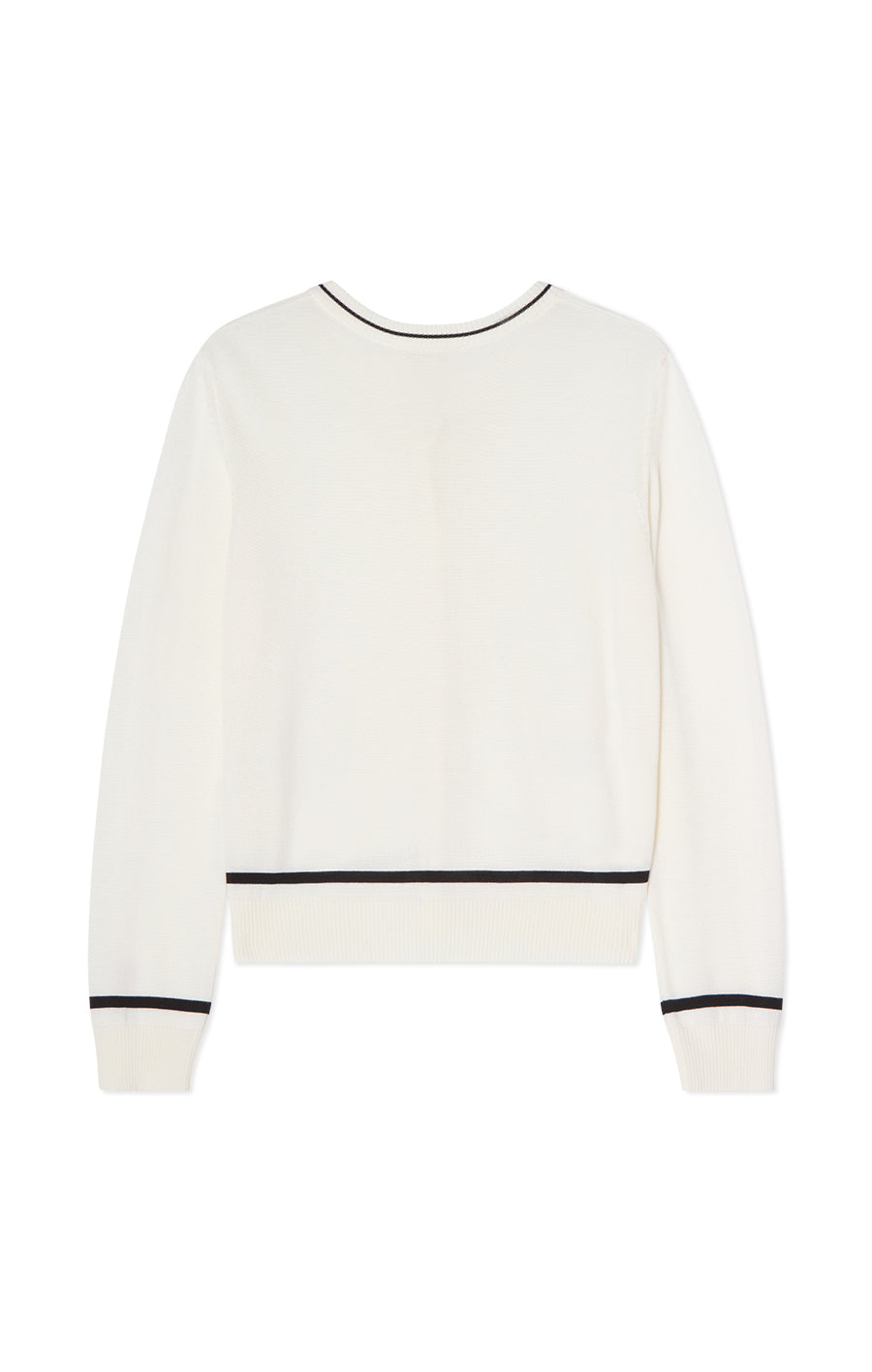 Kim Contrast Cardigan Ecru/Black