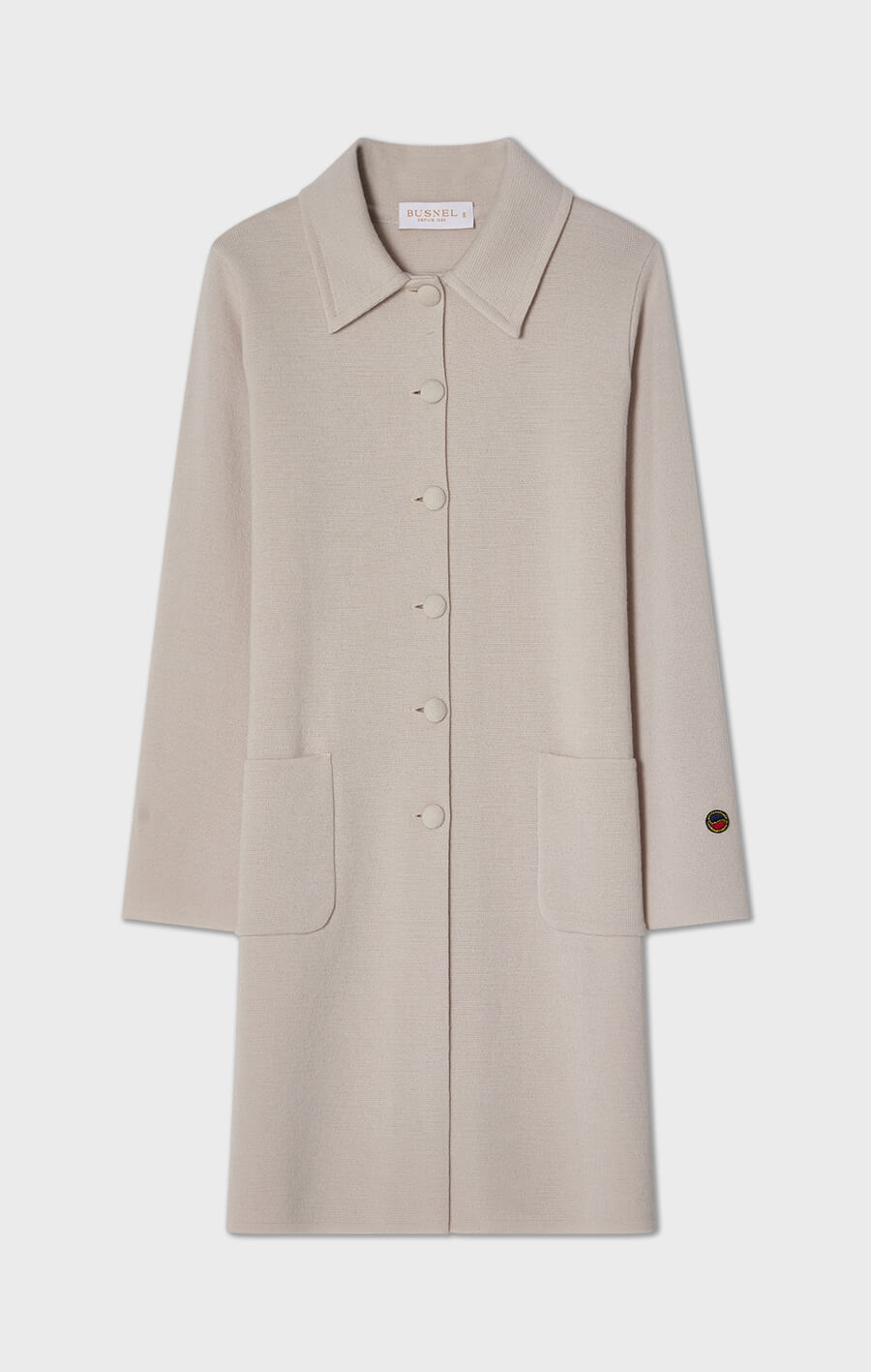 Lilli stickad kappa i ull ljusgrå