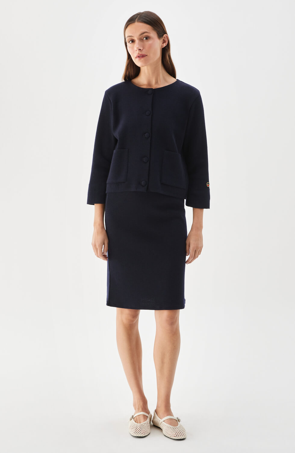 Lisa Short Wool Jacket Marine