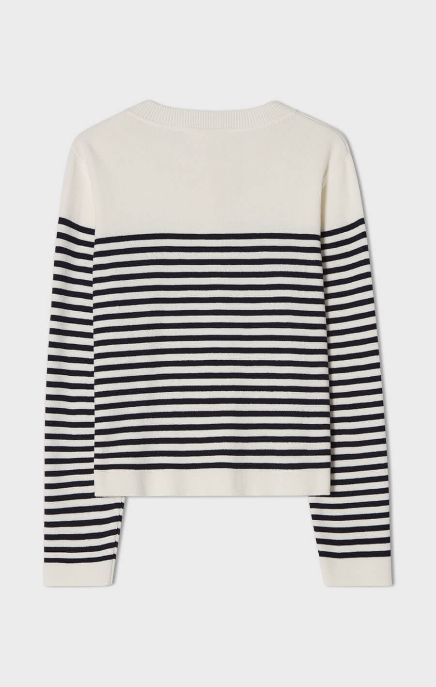 Lizzie randig kofta i bomull crèmevit/mörkblå