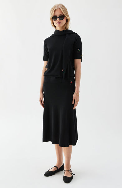 トップス andmary Luca stitch tops black トップス andmary Luca