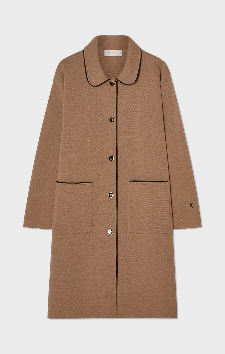 Mikaela Piped Coat Salty Caramel/Black